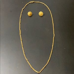 Artificial gold jewelry set